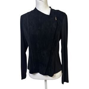 CALVIN KLEIN BLACK GOLD ZIP UP  WOMEN LONG SLEEVE JACKET SIZE MEDIUM